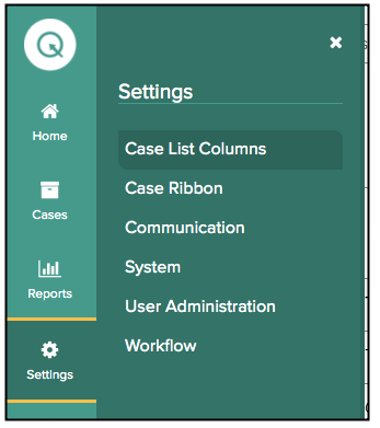 Case List Column Menu Option